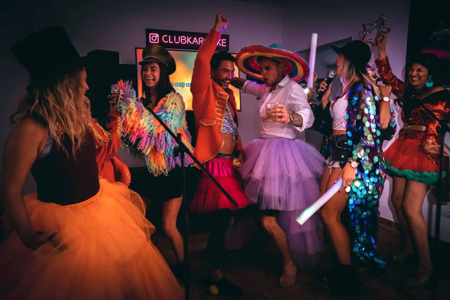 Your villa, turned into a karaoke club.